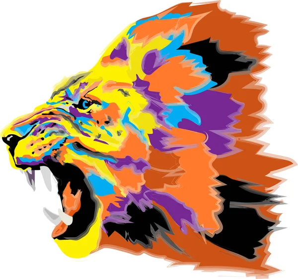 León Pop Art — Vector de stock