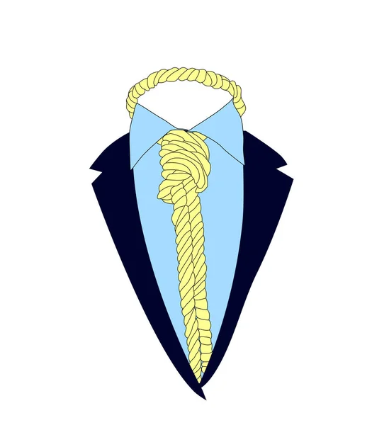Krawatte Form Einer Schlaufe — Stockvektor