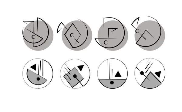 Abstracción Formas Geométricas Forma Círculo — Archivo Imágenes Vectoriales