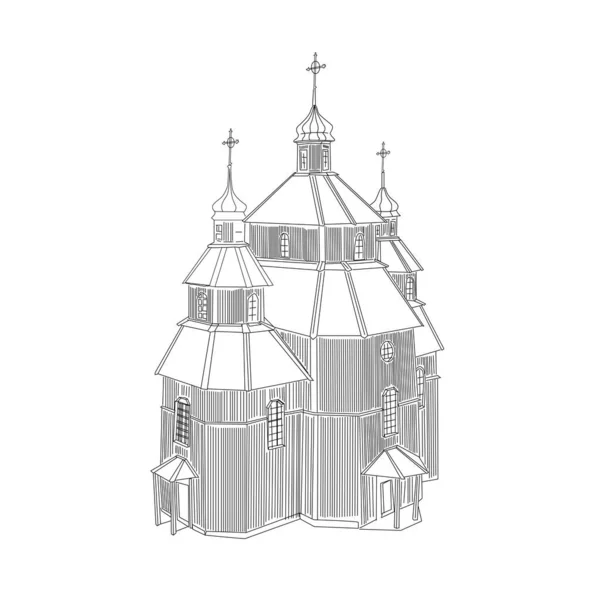 Православна Церква Куполами Україні — стоковий вектор