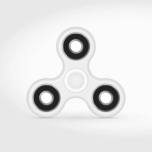 Hand Fidget Spinner Spielzeug Realistische Vektorillustration Weißes Objekt Auf Grauem — Stockvektor