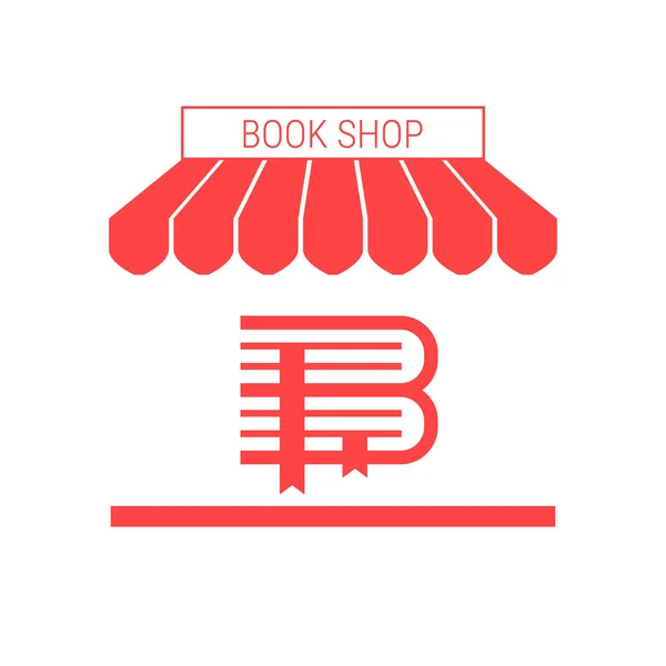 Book Shop Antiquarian Rare Books Store Single Flat Vector Icon — Stock Vector