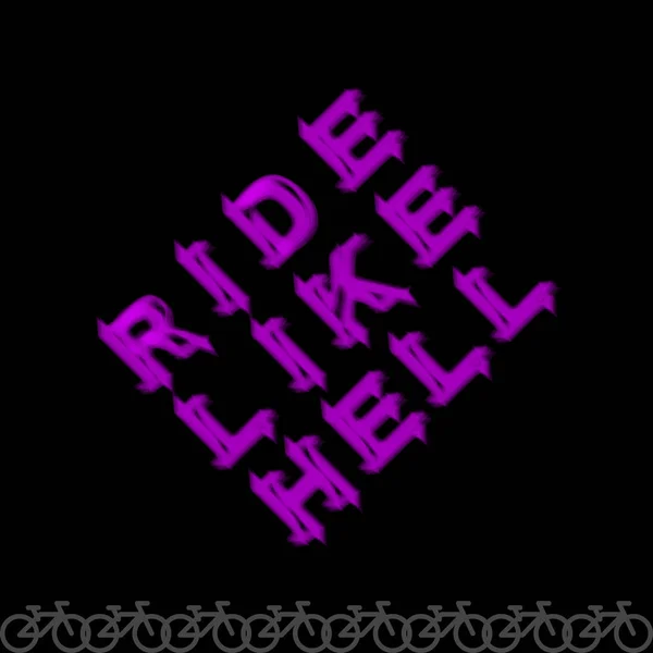 Ride Mint Pokol Betűkkel Szlogen Szó Kerékpározás Tipográfia Nyomtatvány Ajándéktárgyak — Stock Vector