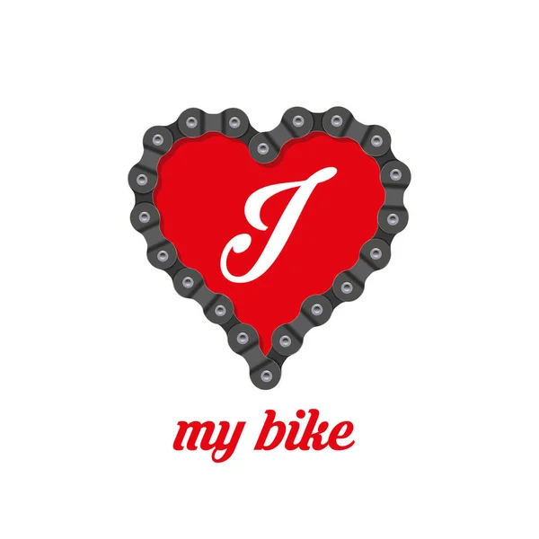 Люблю Мій Велосипед Плакат Друку Або Футболці Дизайну Векторні Ілюстрації — стоковий вектор