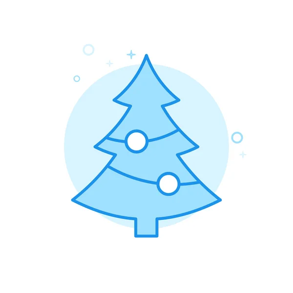 クリスマス ツリー ベクトル線アイコン 記号 絵文字 記号を装飾されています 光の抽象的な幾何学的な背景 編集可能なストローク ストックベクター C Ivanburchak