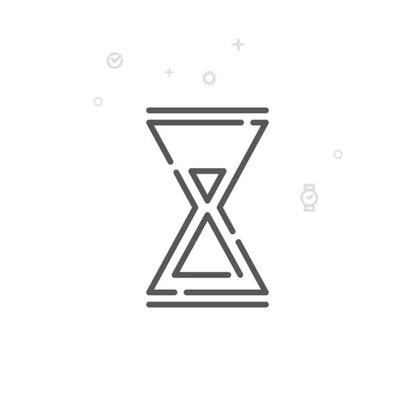 Icona Vettoriale Clessidra Simbolo Vetro Sabbiato Pittogramma Firma Sfondo Geometrico — Vettoriale Stock