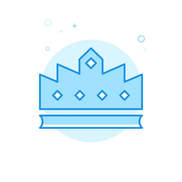 Королівська Коронна Плоска Векторна Іконка Символ Розкоші Успіху Піктограма Знак — стоковий вектор