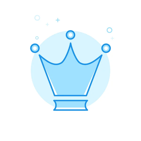 Royal Crown Platte Vector Icon Luxe Symbool Van Het Succes — Stockvector