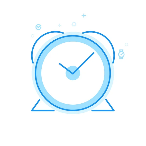 Alarm Clock Flat Vector Icon Reminder Symbol Pictogram Sign Light — Stock Vector