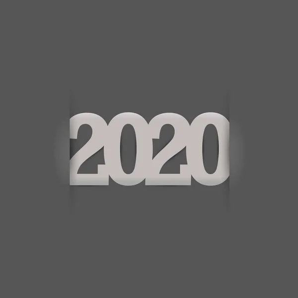 2020 년 숫자. 메리 크리스마스와 새해 복 구 해 2020. 벡터 일러스트레이션 — 스톡 벡터