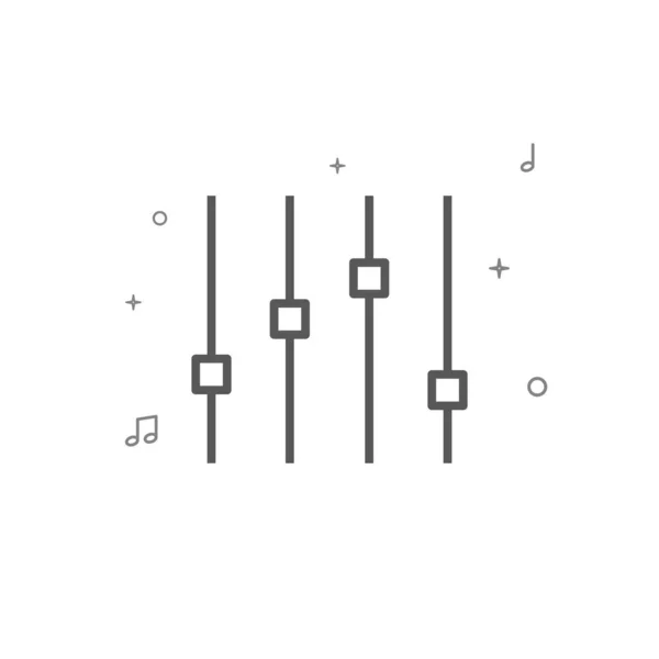 Equalizer einfaches Vektorliniensymbol. Symbol, Piktogramm, Schild. Heller Hintergrund. Essbarer Schlaganfall — Stockvektor