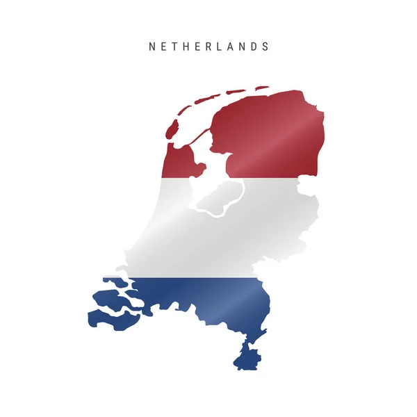 Podrobná Mapa Holandska Vektorová Mapa Maskovaným Příznakem — Stockový vektor
