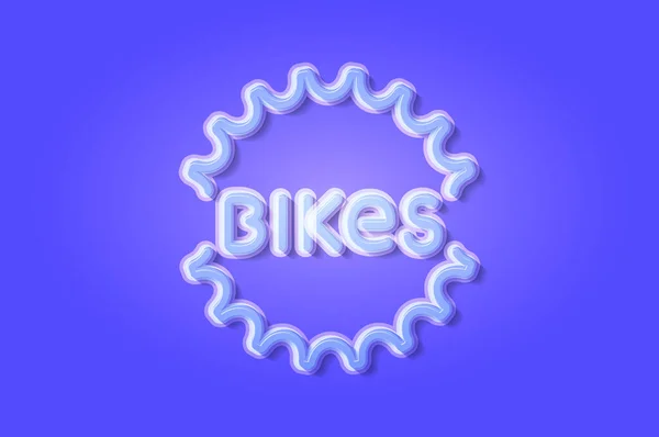 Bicicletas Emblema Bicicleta Brillante Símbolo Plantilla Tarjeta Ilustración Vectorial Realista — Archivo Imágenes Vectoriales