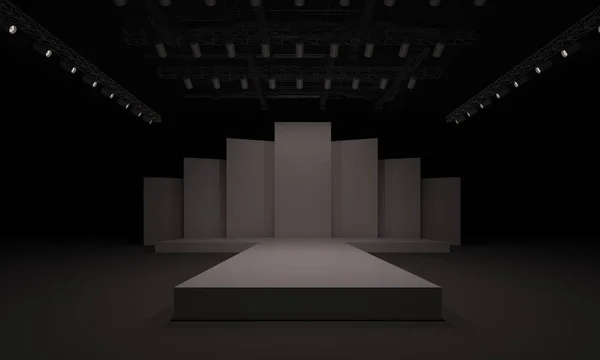 3D sahne olay tv ışık gece iç render illüstrasyon evreleme yol açtı.