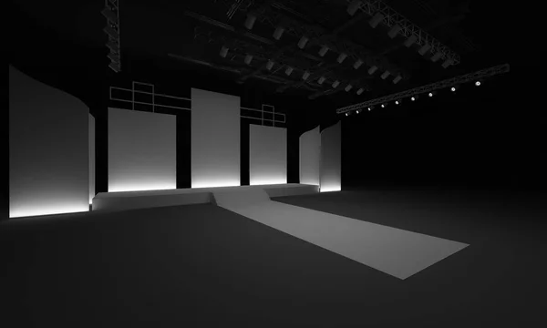 Stage Event Led Light Night Staging Interior Render Illustration — Stock Photo, Image