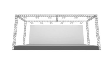 3D sahne olay tv hafif bir gün iç render illüstrasyon evreleme yol açtı.