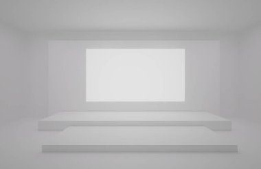 3D sahne olay tv hafif bir gün iç render illüstrasyon evreleme yol açtı.