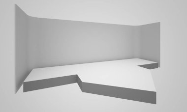 3D sahne olay tv hafif bir gün iç render illüstrasyon evreleme yol açtı.