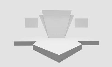 3D sahne olay tv hafif bir gün iç render illüstrasyon evreleme yol açtı.