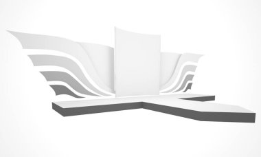 3D sahne olay tv hafif bir gün iç render illüstrasyon evreleme yol açtı.