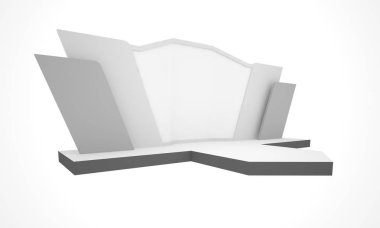 3D sahne olay tv hafif bir gün iç render illüstrasyon evreleme yol açtı.