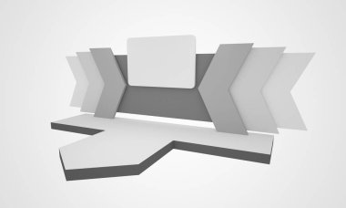 3D sahne olay tv hafif bir gün iç render illüstrasyon evreleme yol açtı.