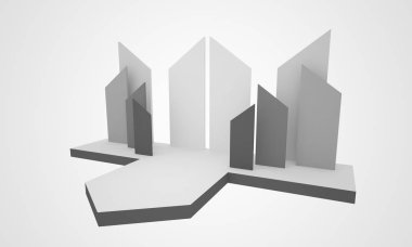 3D sahne olay tv hafif bir gün iç render illüstrasyon evreleme yol açtı.