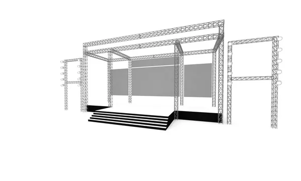 Evento Palco Levou Dia Luz Encenação Interior Renderizar Ilustração — Fotografia de Stock