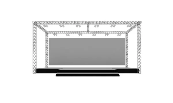 3D sahne olay tv hafif bir gün iç render illüstrasyon evreleme yol açtı.
