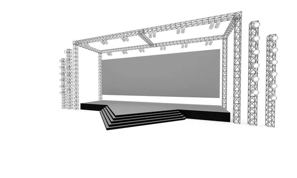 3D sahne olay tv hafif bir gün iç render illüstrasyon evreleme yol açtı.