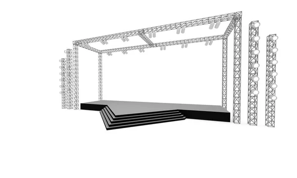 3D sahne olay tv hafif bir gün iç render illüstrasyon evreleme yol açtı.