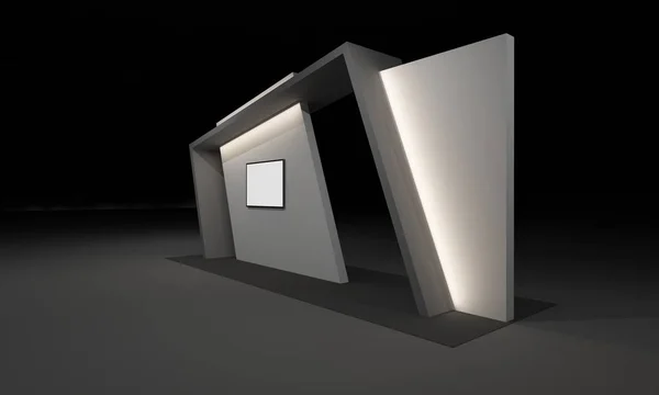 3D Rendering of Gate Entrance Booth Exhibition Design Concept interior Illustration