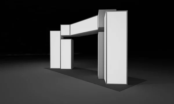 Vykreslování Gate Vstupní Stánku Výstavy Koncepce Designu Interiéru Ilustrace — Stock fotografie