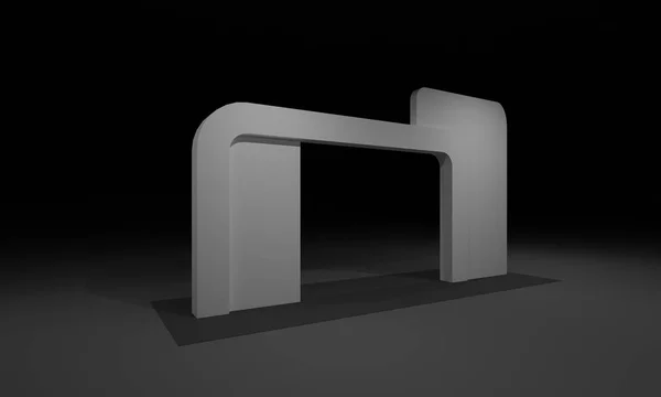 レンダリングのゲート入場ブース展示デザイン コンセプト インテリア イラスト — ストック写真