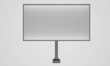 3D render zemin reklam billboard sahne olay ışık illüstrasyon yol açtı.