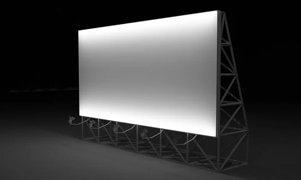 Τρισδιάστατη Απεικόνιση Του Billboard Διαφήμιση Σκηνικό Σκηνής Event Οδήγησε Φως — Φωτογραφία Αρχείου