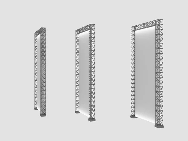 渲染背景广告牌舞台事件 Led 灯插图 — 图库照片