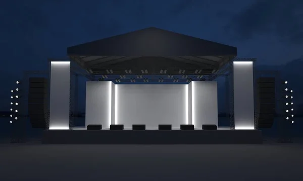 3D sahne gece konser olay televizyon ışık akşam açık evreleme illüstrasyon LED