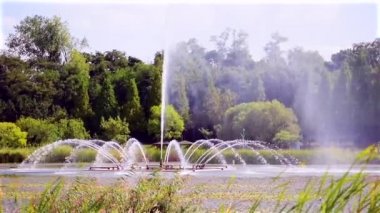 Şehir parkındaki çeşme
