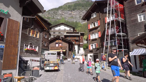 Suiza Mountain Village Zermatt Suiza Julio 2018 — Foto de Stock