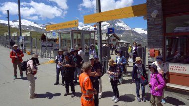 Riffelberg Gornergrat Tren İstasyonu - Zermatt, İsviçre - Temmuz, 2018