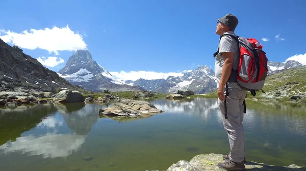 Adam ve Matterhorn - İsviçre Alpleri