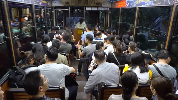 Hong Kong Peak Tram Interior Hong Kong Abril 2018 — Fotografia de Stock