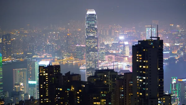 Hongkong Bei Nacht — Stockfoto