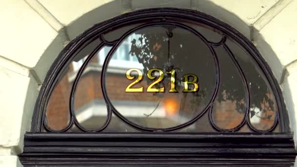 221B Baker Street Sign London — Stock Video