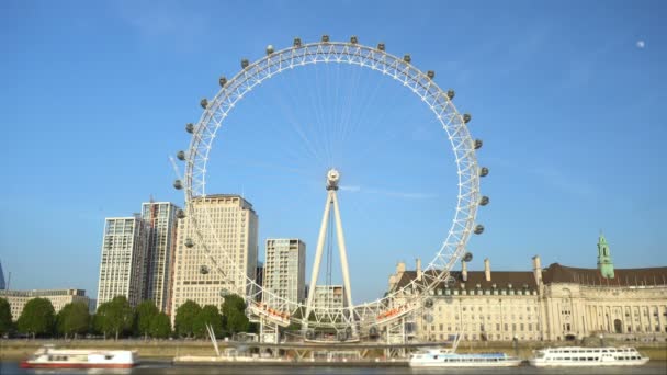 Low Angle London Eye Timelapse Commercially Usable — Stock Video