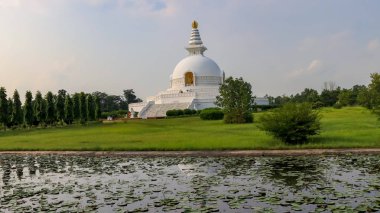 World Peace Pagoda in Lumbini, Nepal clipart