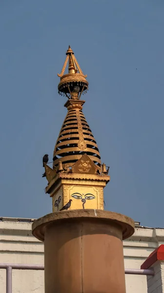 Pilier Ashoka Sommet Temple Maya Devi Lumbini Népal — Photo