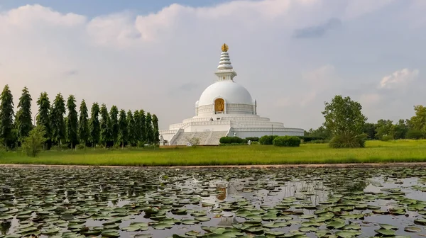 Wereld Vrede Pagode Lumbini Nepal — Stockfoto