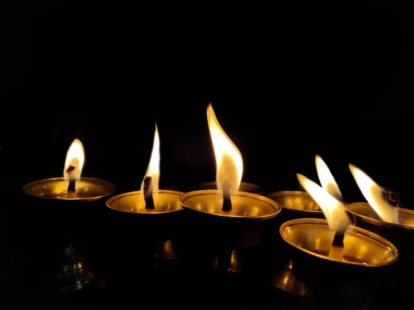 Lampes Beurre Pendant Festival Diwali — Photo